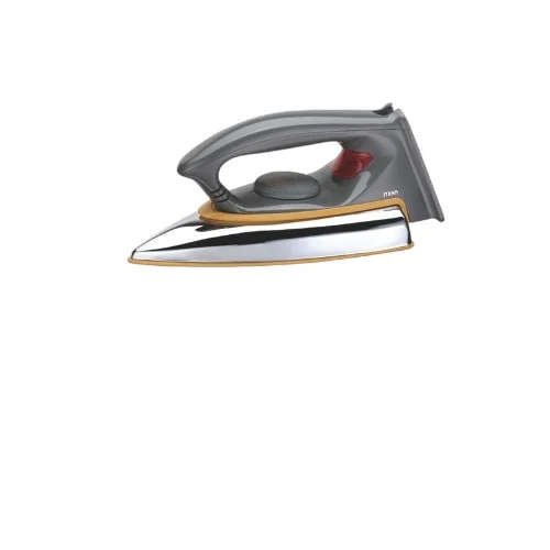 MIKA Dry Iron MIDR1242D – Pro Glide Ceramic Soleplate, 1000–1200W, Adjustable Temperature, Grey & Yellow