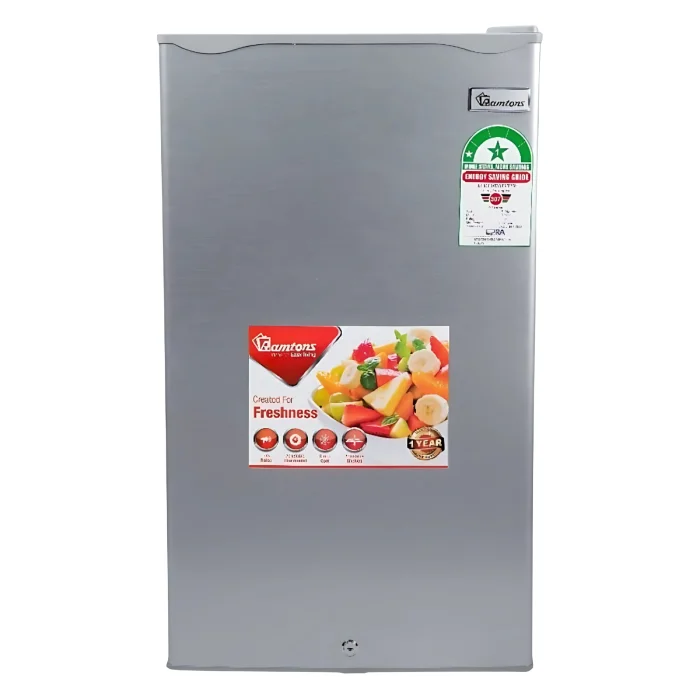 Ramtons 90L, RF/215 - Single Door Silver Refrigerator, Direct Cool