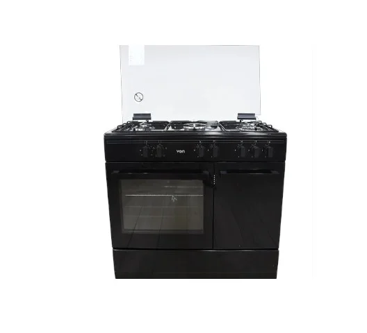 VON 90x60cm 5 Gas Burners Cooker with Electric Oven, Enamel Pan Supports & Auto Ignition - VCF965031NSK
